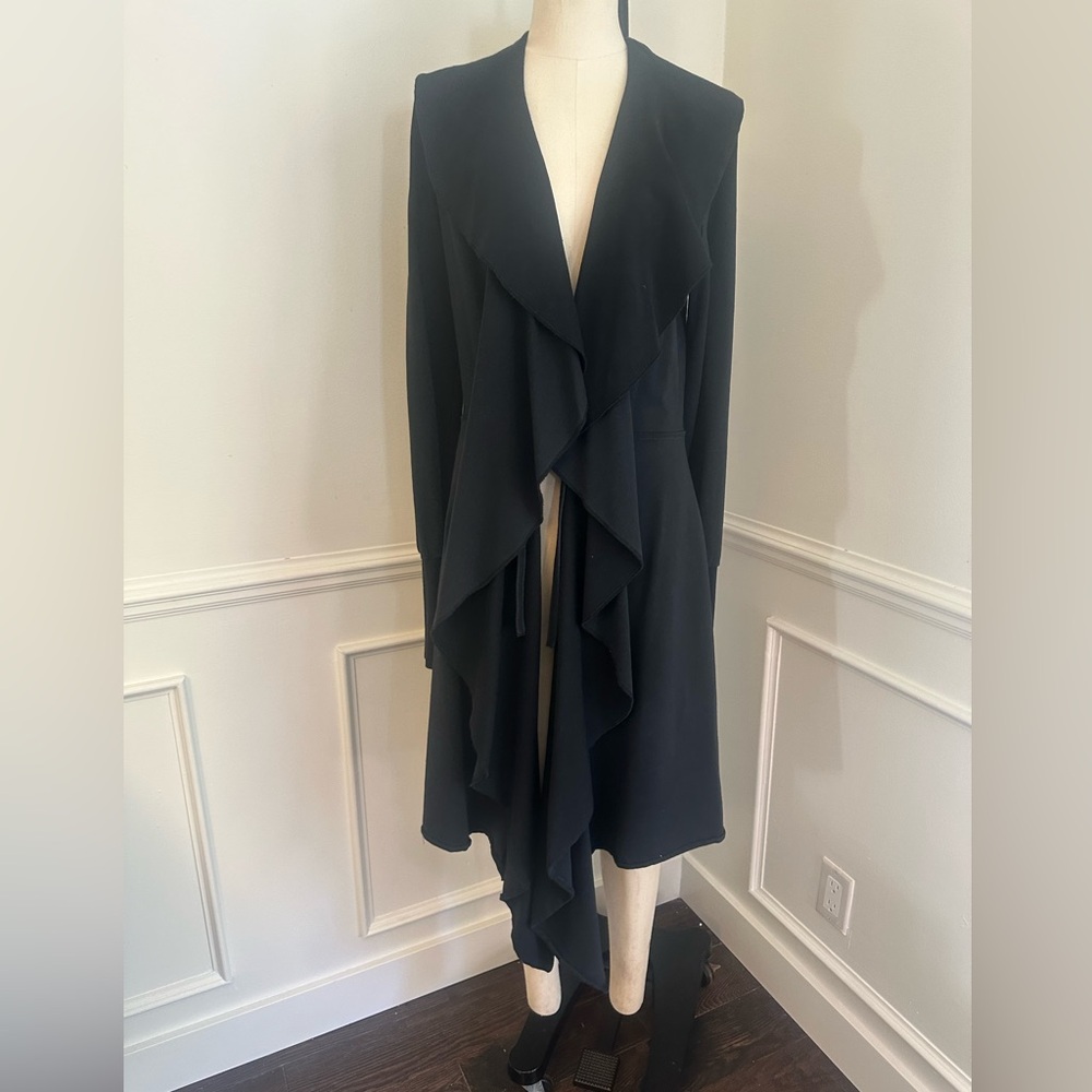 Designer Black Ruffle coat
